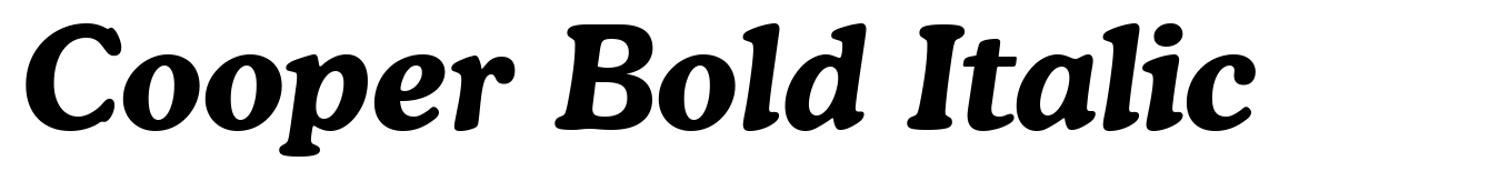 Cooper Bold Italic